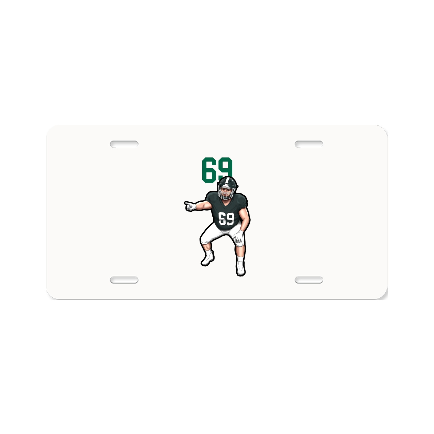 License Plate — Number Top in Classic