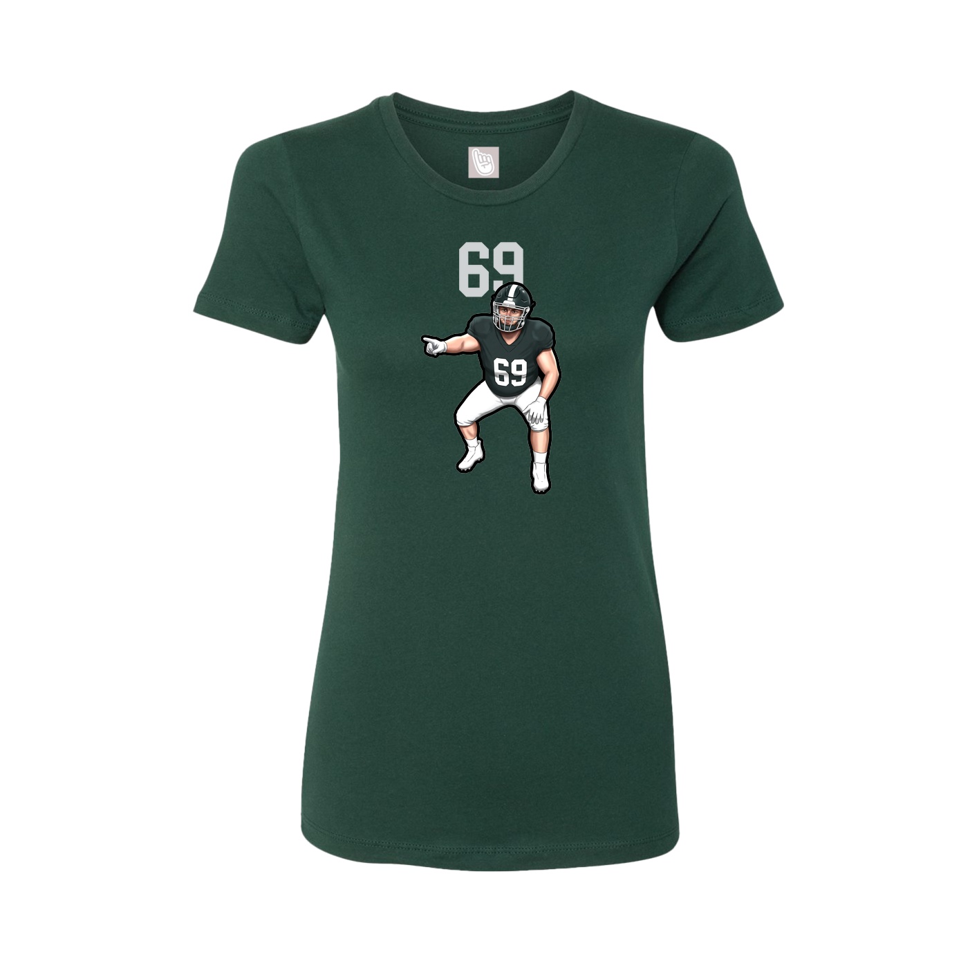 Womens Tee — Number Top in Green