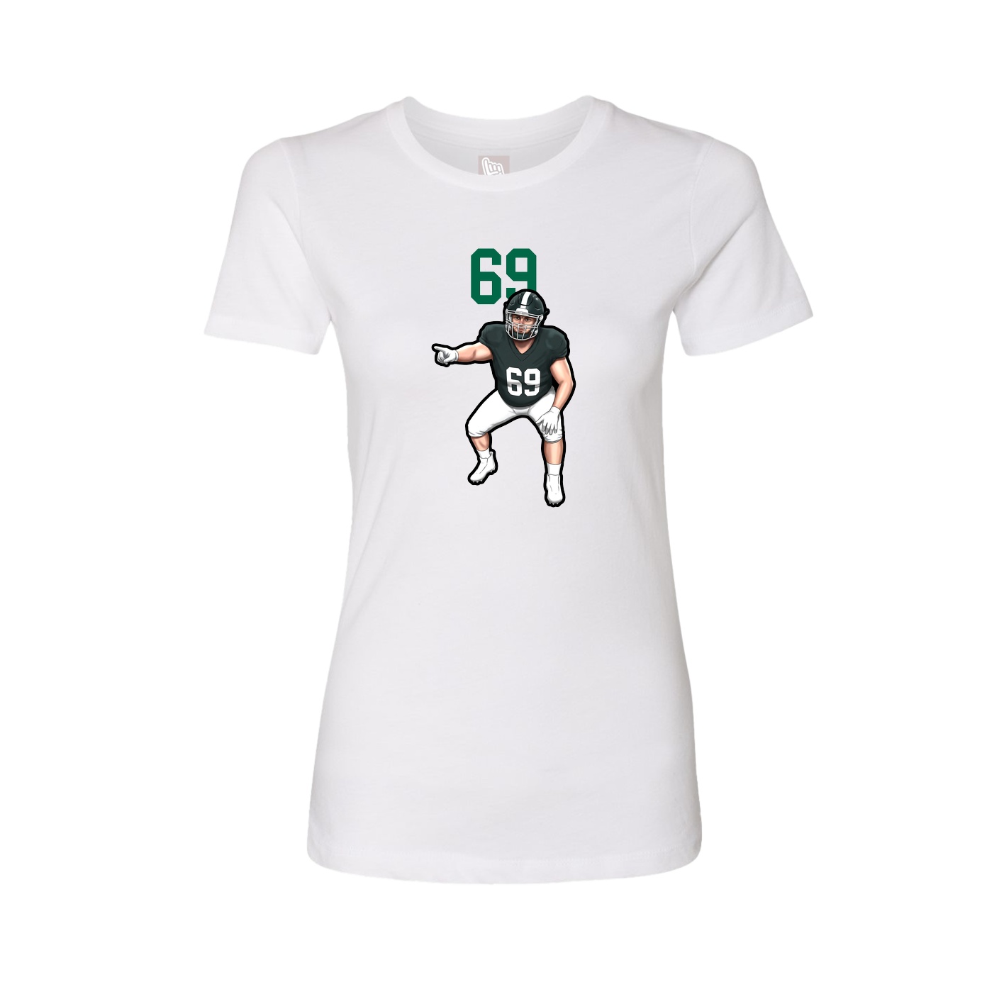 Fitted Women's Tee — Number Top in White