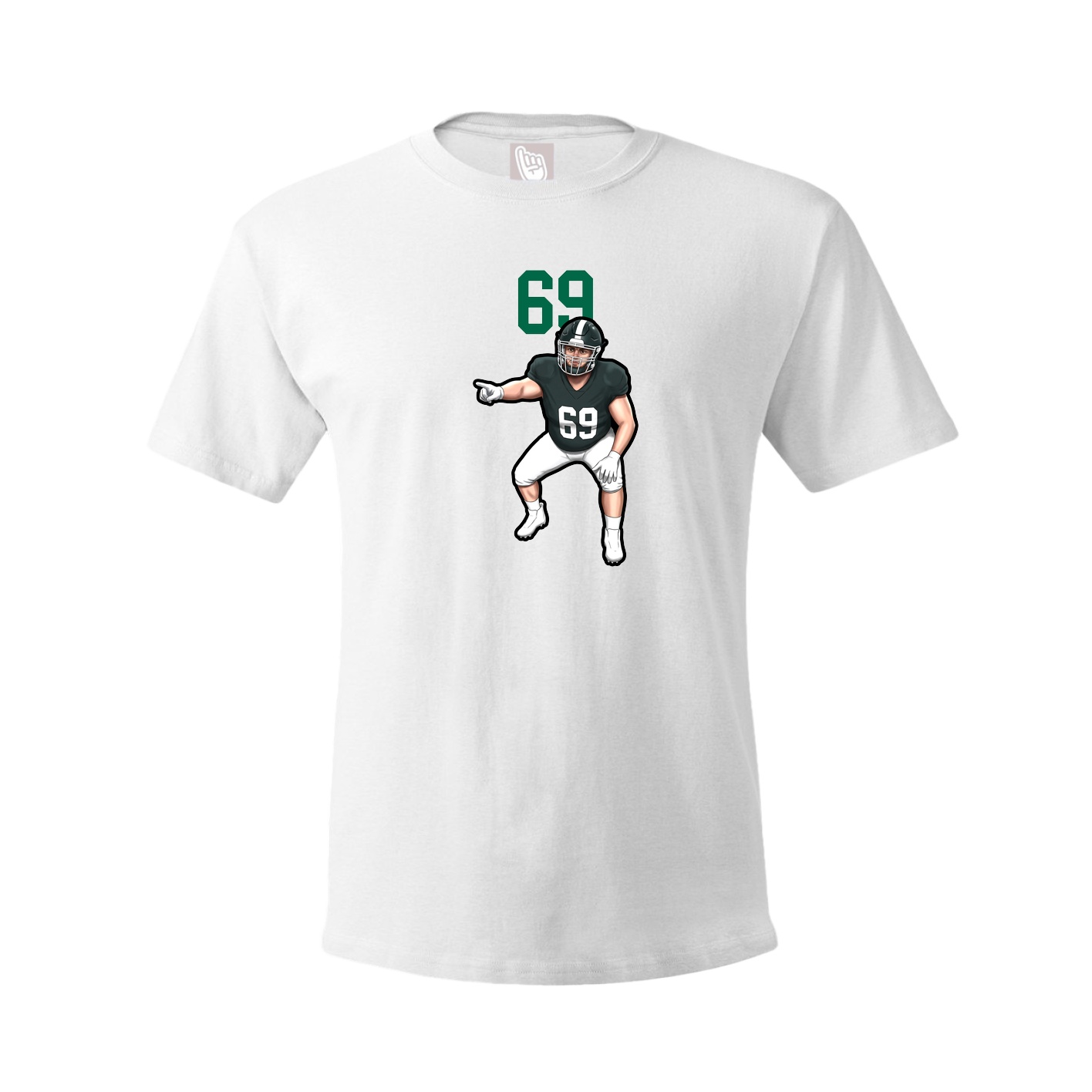 Youth Tee — Number Top in White