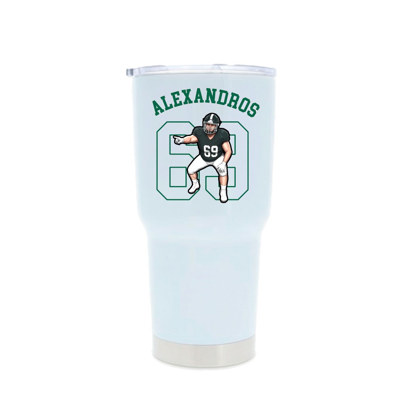 30oz Stainless Steel Tumbler — Shirsey Arch in White