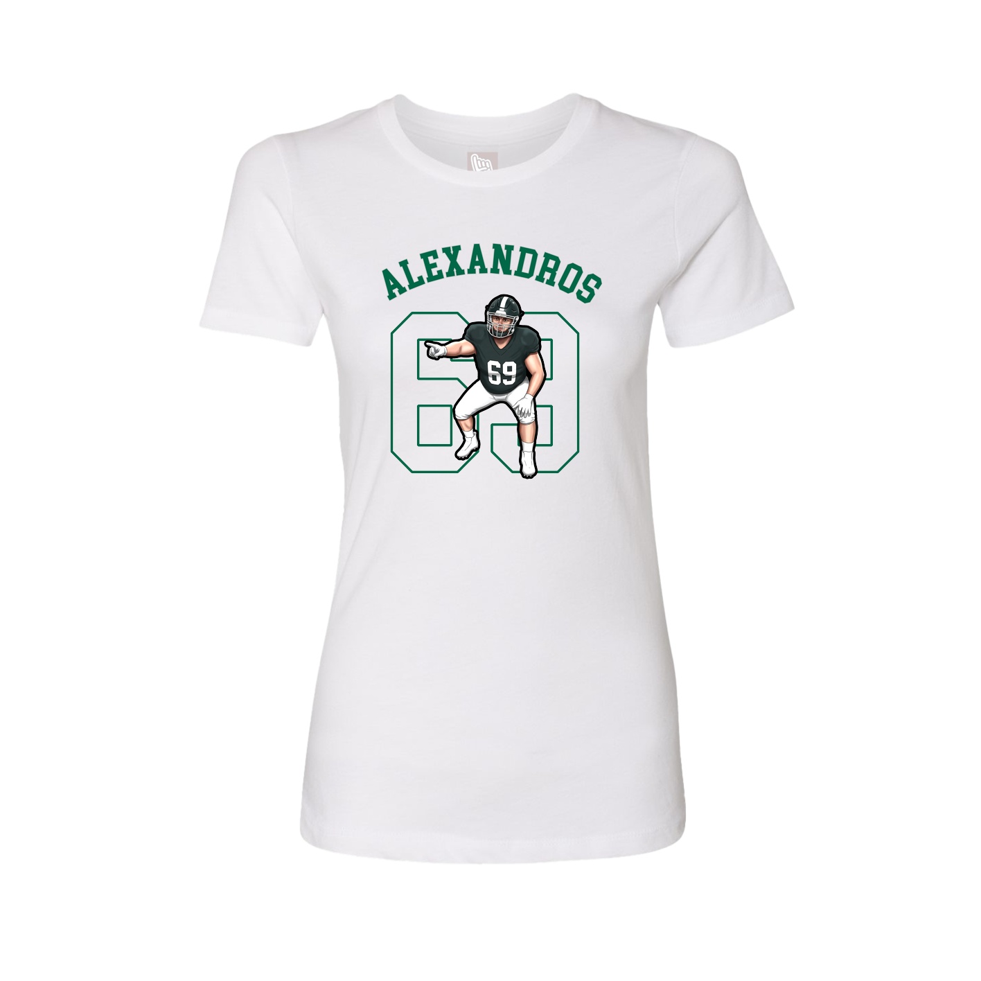 Fitted Women's Tee — Shirsey Arch in White