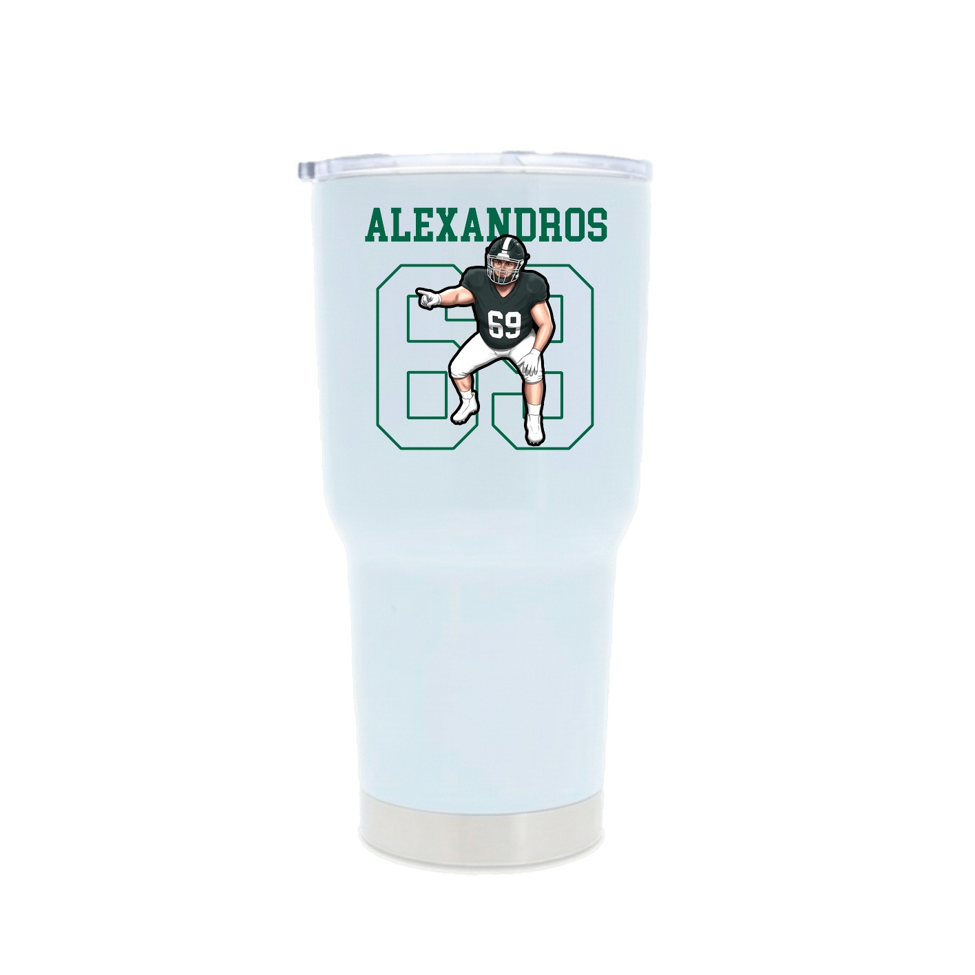 30oz Stainless Steel Tumbler — Shirsey in White
