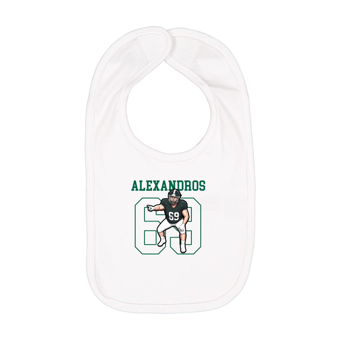 Infant Bib — Shirsey in White