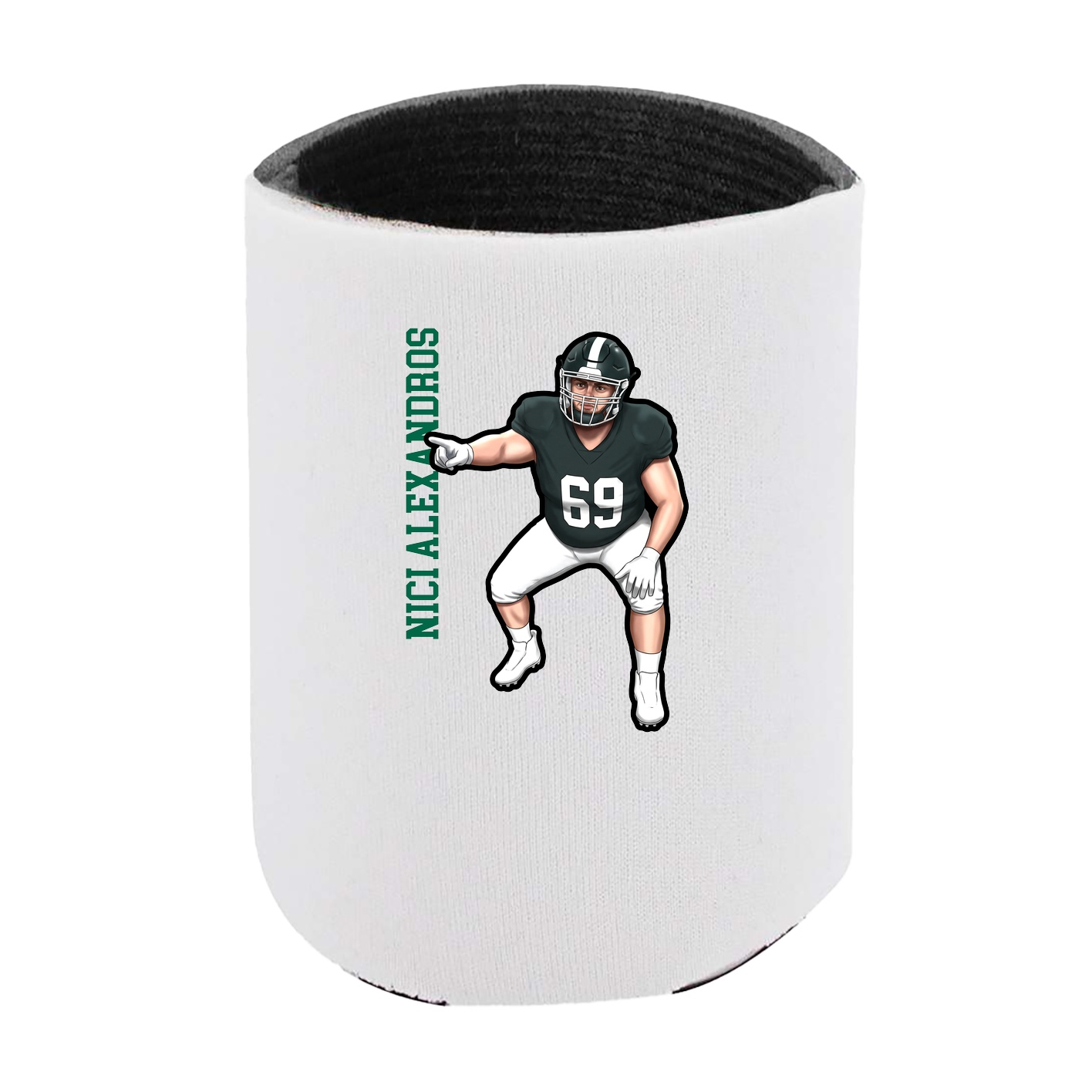 Can Holder — Name Vertical in White