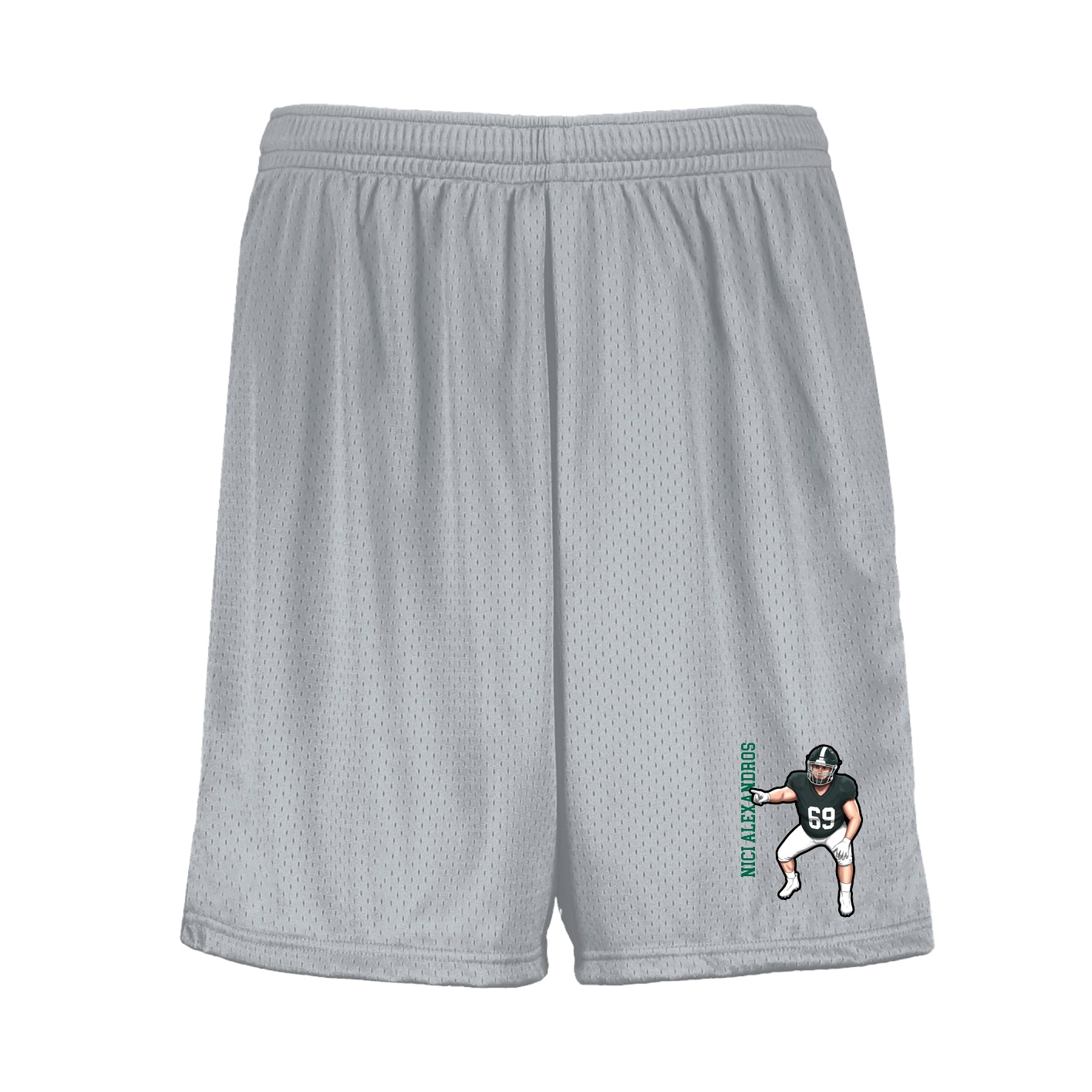 Shorts — Name Vertical in Silver