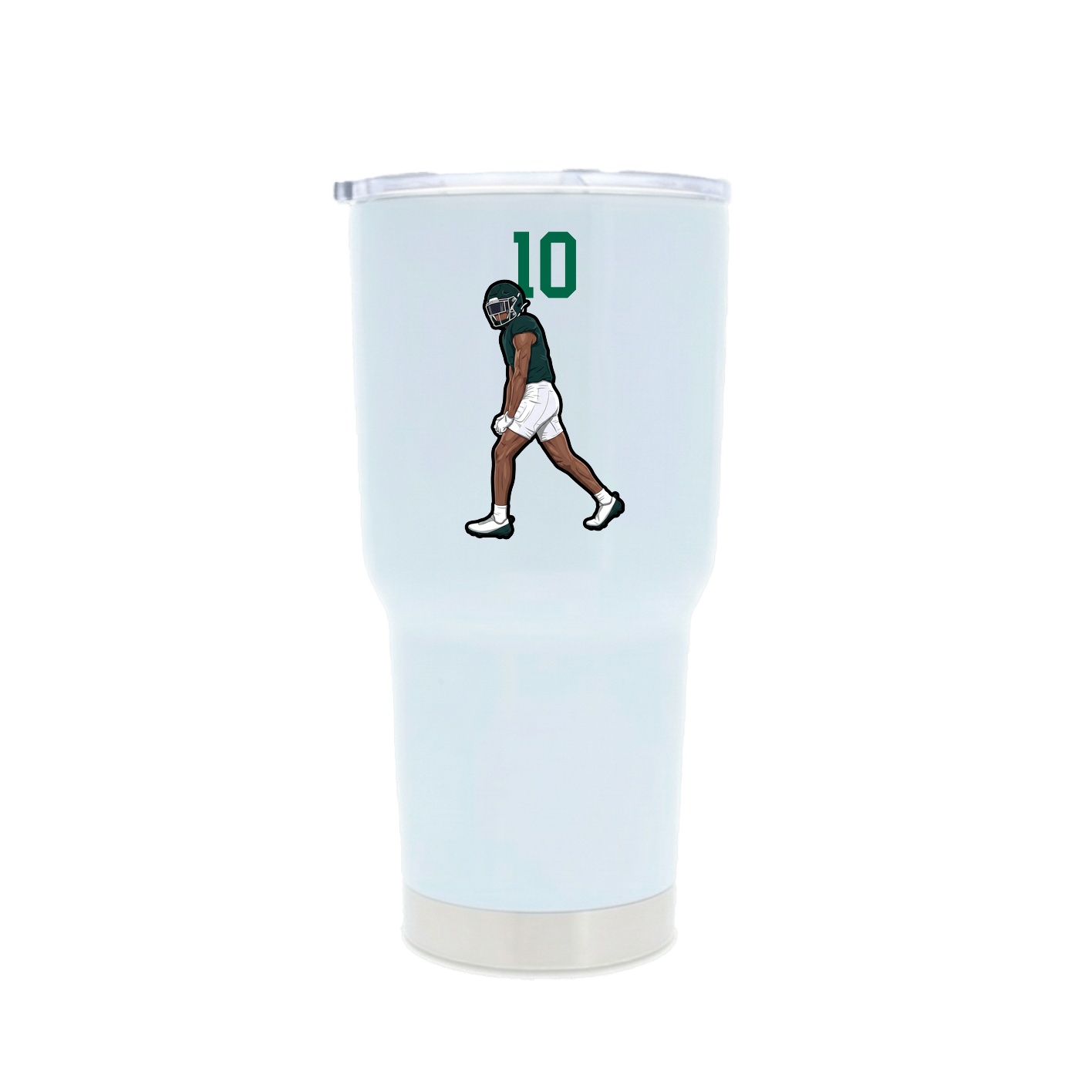 30oz Stainless Steel Tumbler — Number Top in White
