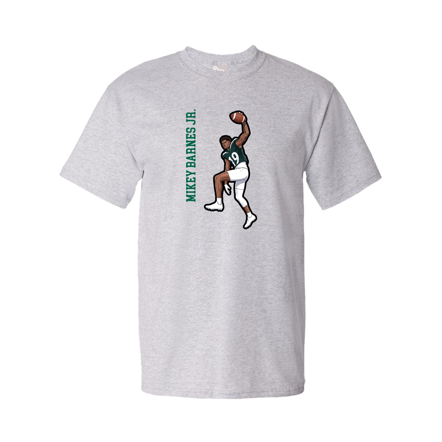 Tee — Name Vertical in Grey