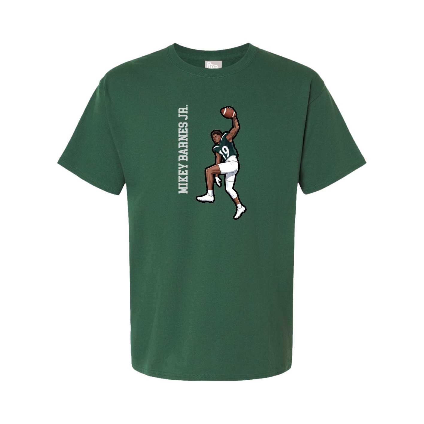 Youth Tee — Name Vertical in Green