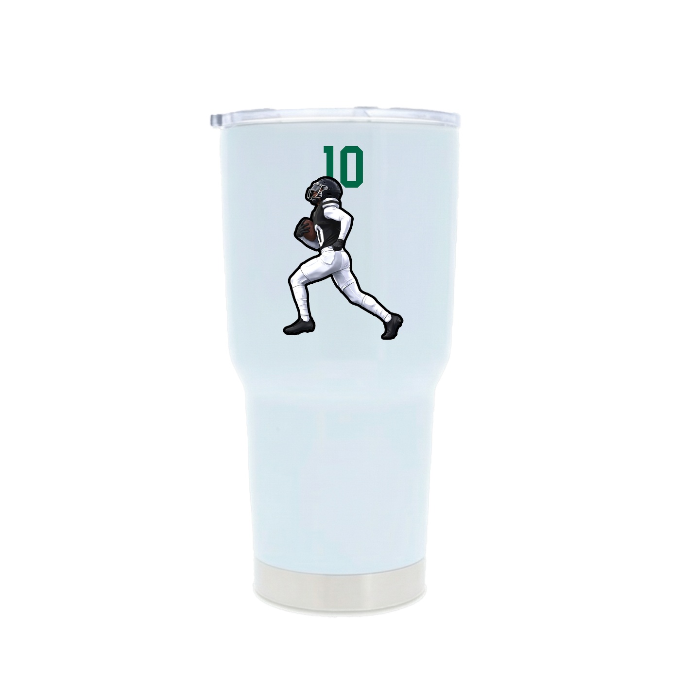 30oz Stainless Steel Tumbler — Number Top in White