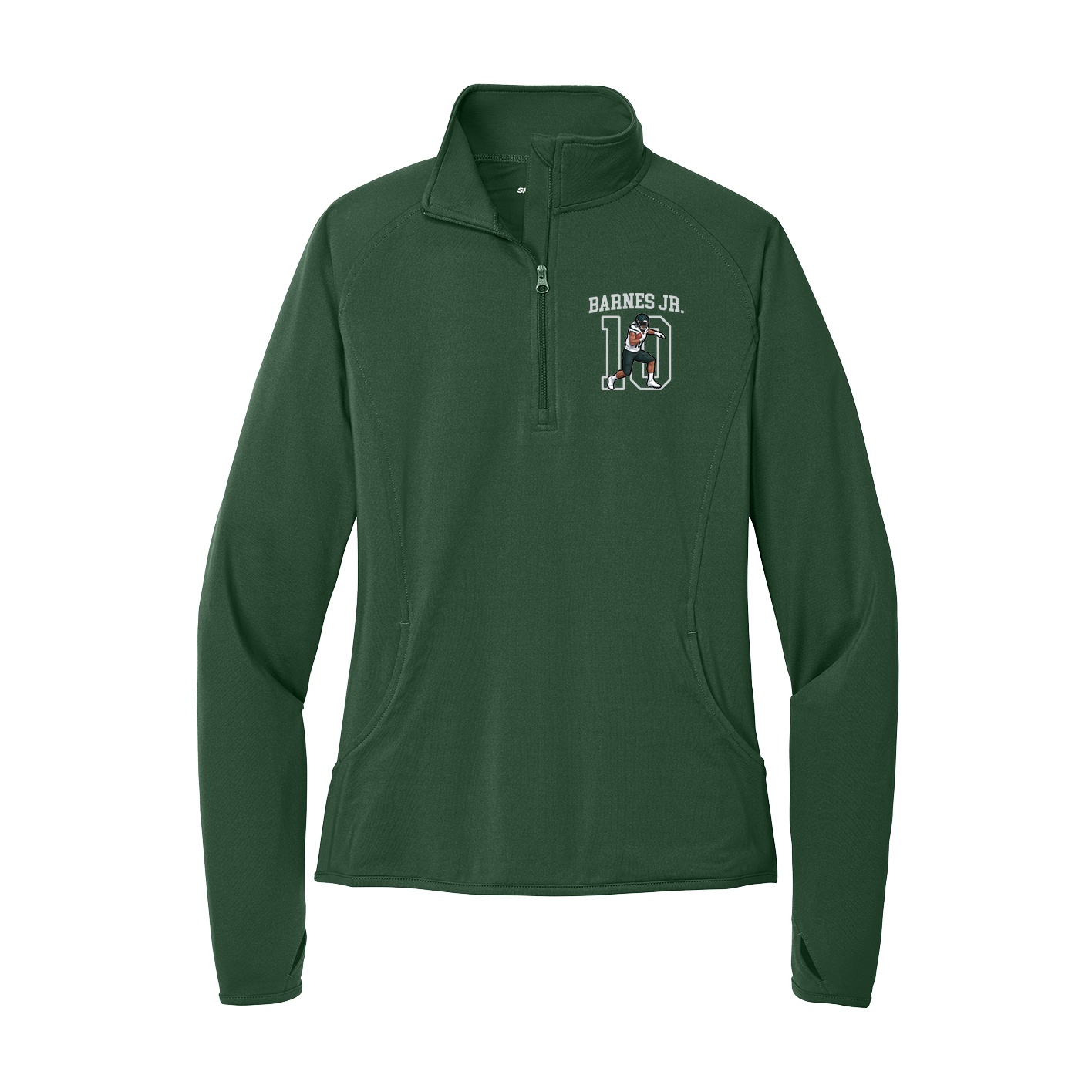 Women's Q-Zip Pullover — Shirsey in Green