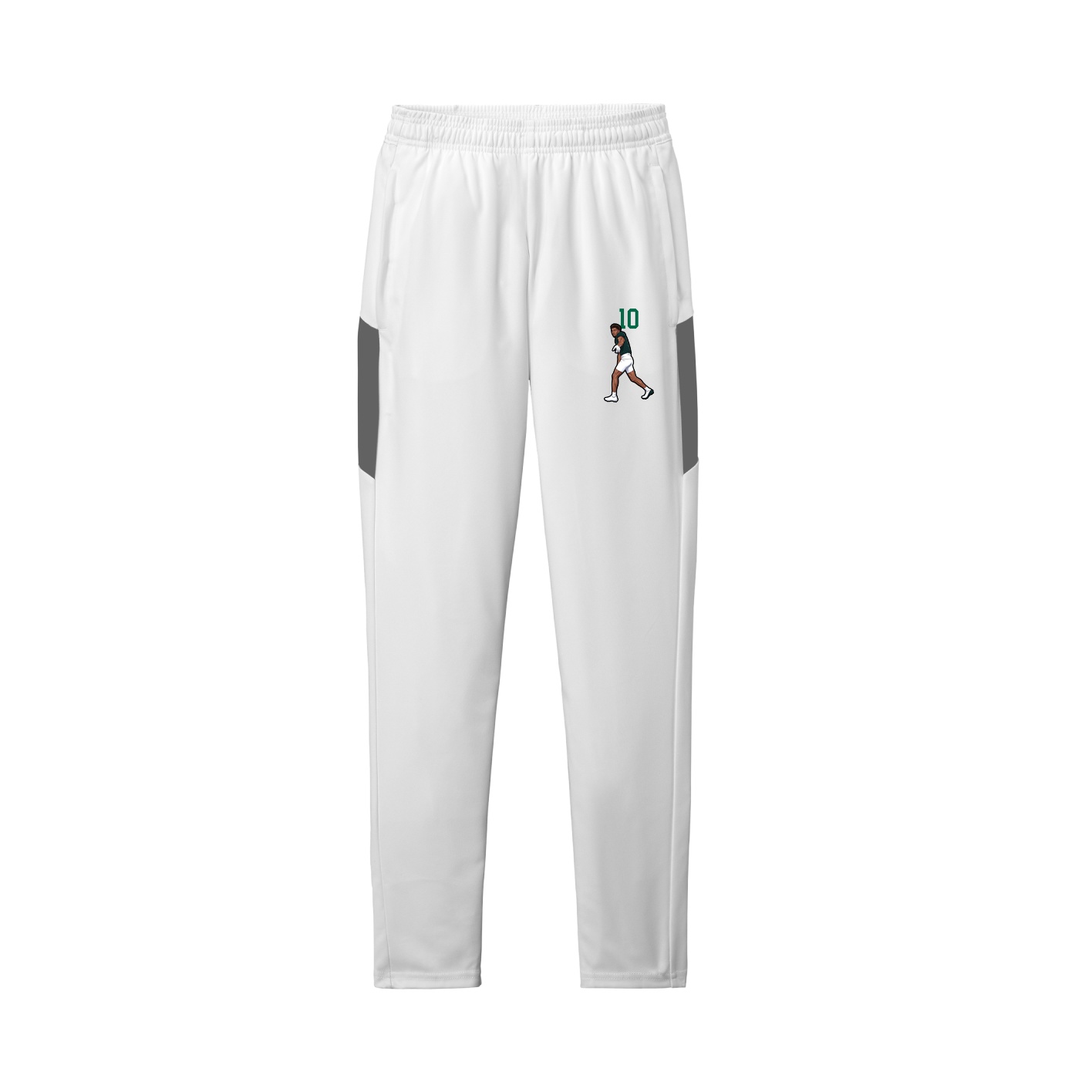 Team Travel Pant — Number Top in White/Grey