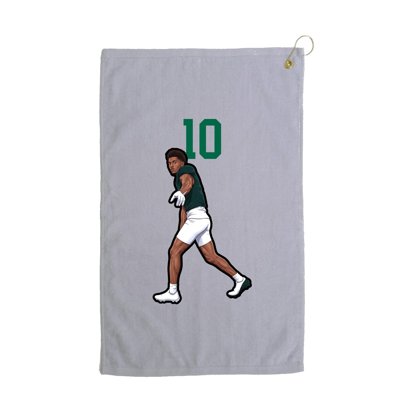 Golf Towel — Number Top in Grey