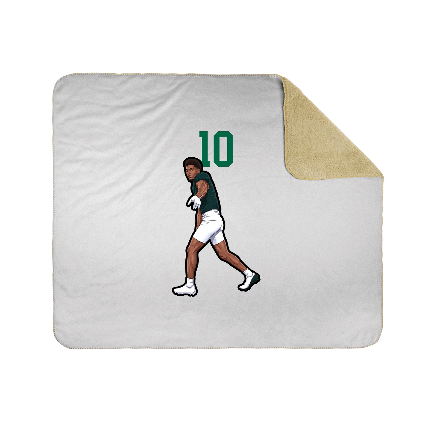 Throw Blanket — Number Top in White