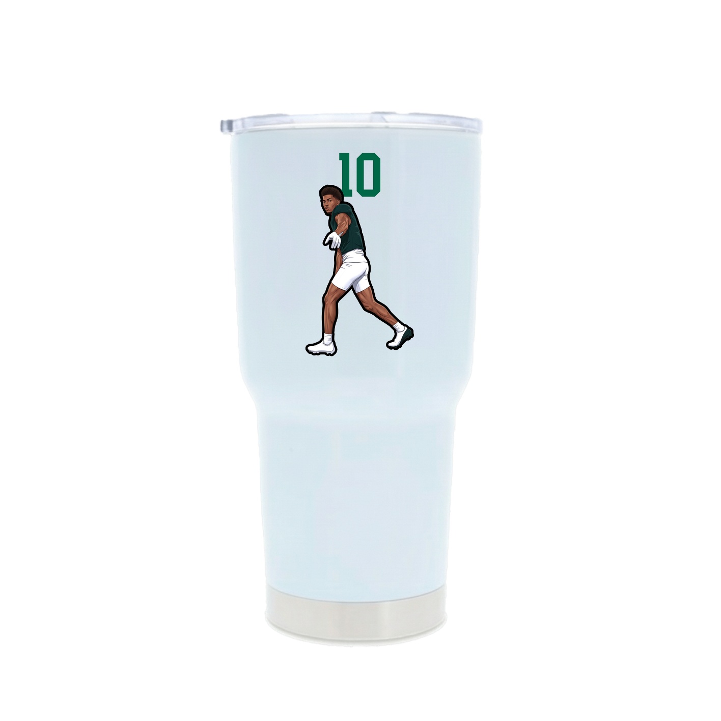 30oz Stainless Steel Tumbler — Number Top in White