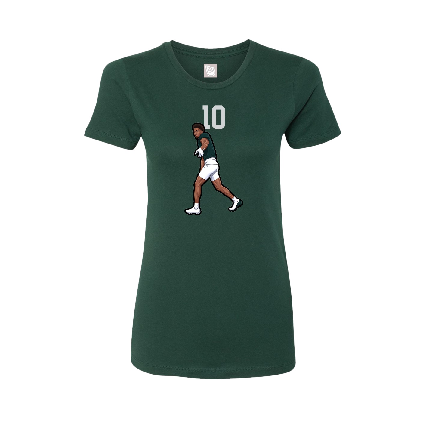 Womens Tee — Number Top in Green