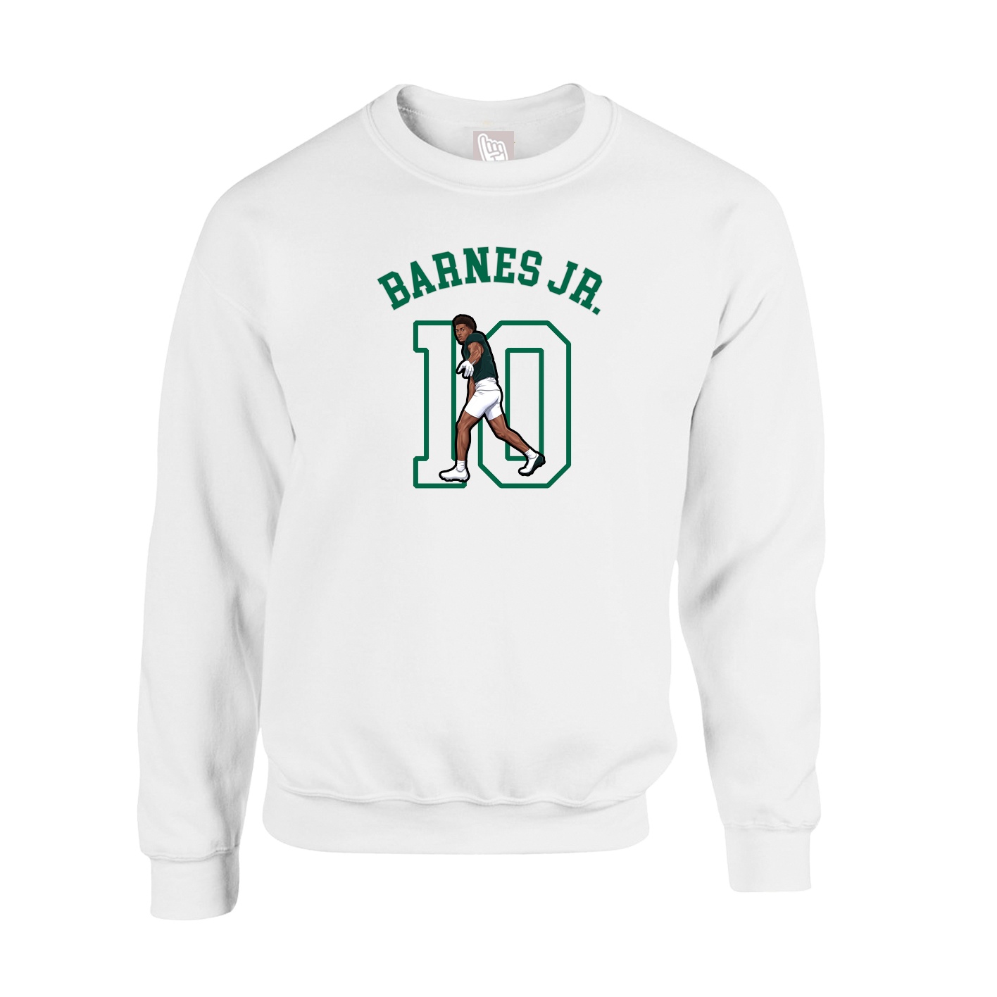 Fleece Crew — Shirsey Arch in White