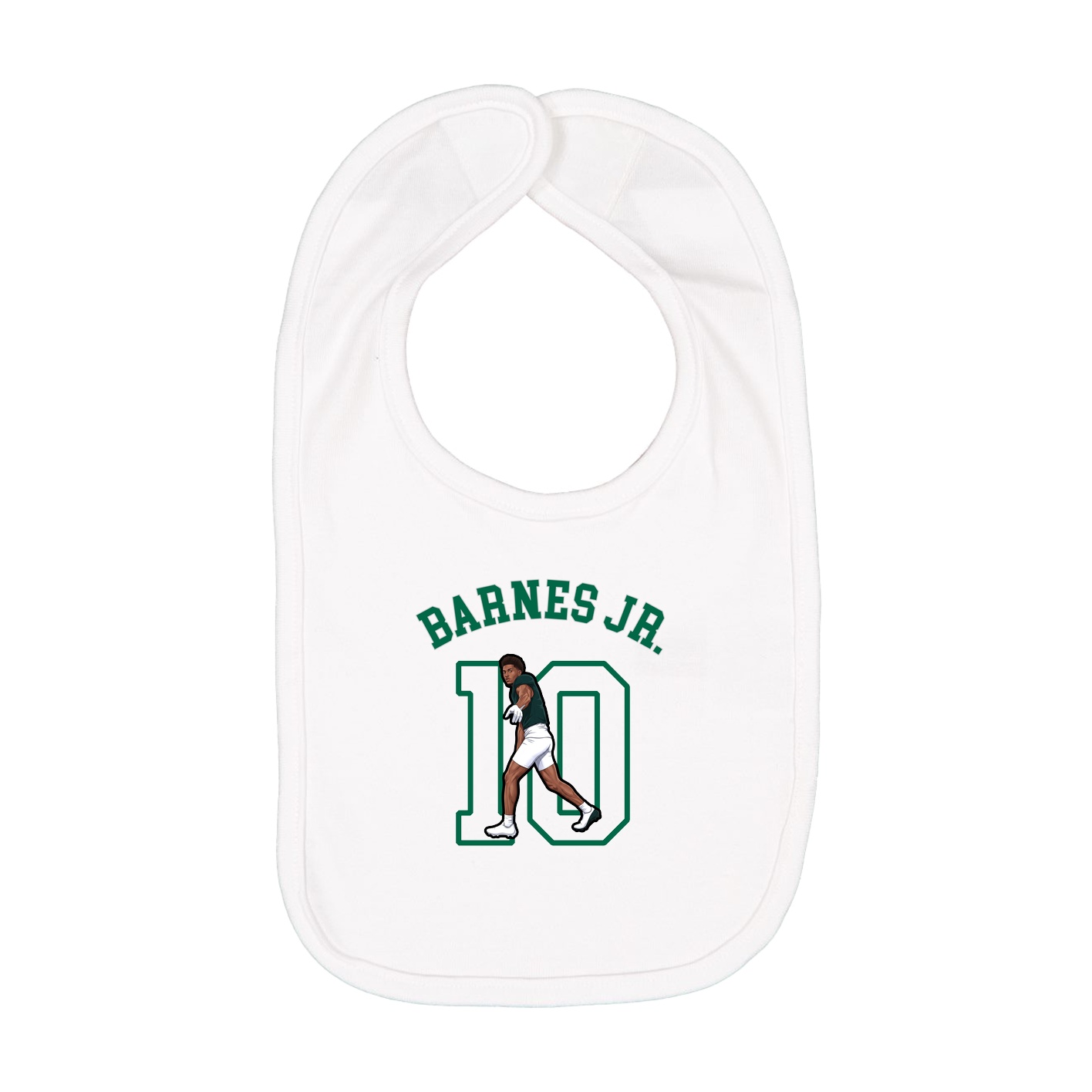 Infant Bib — Shirsey Arch in White