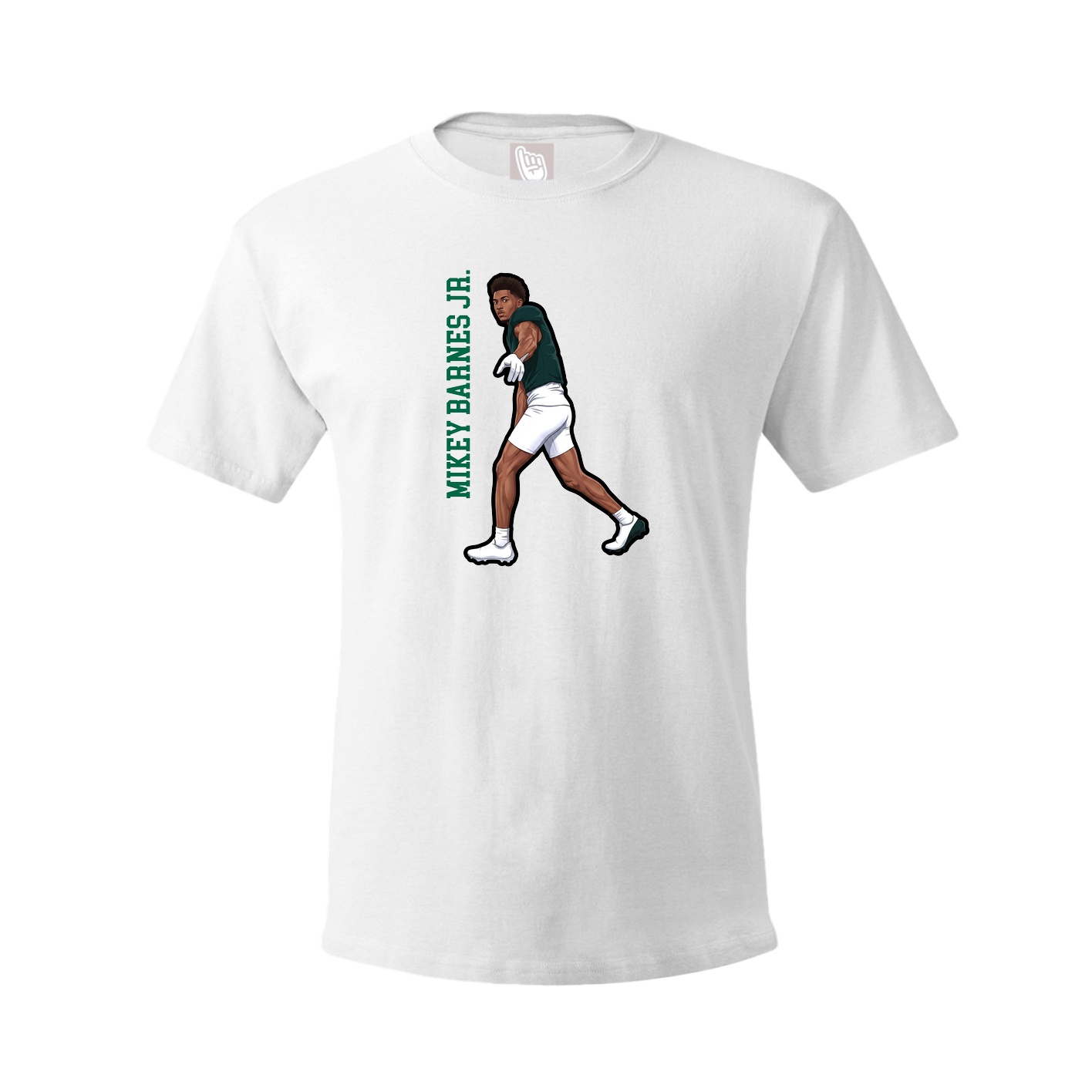 Tee — Name Vertical in White