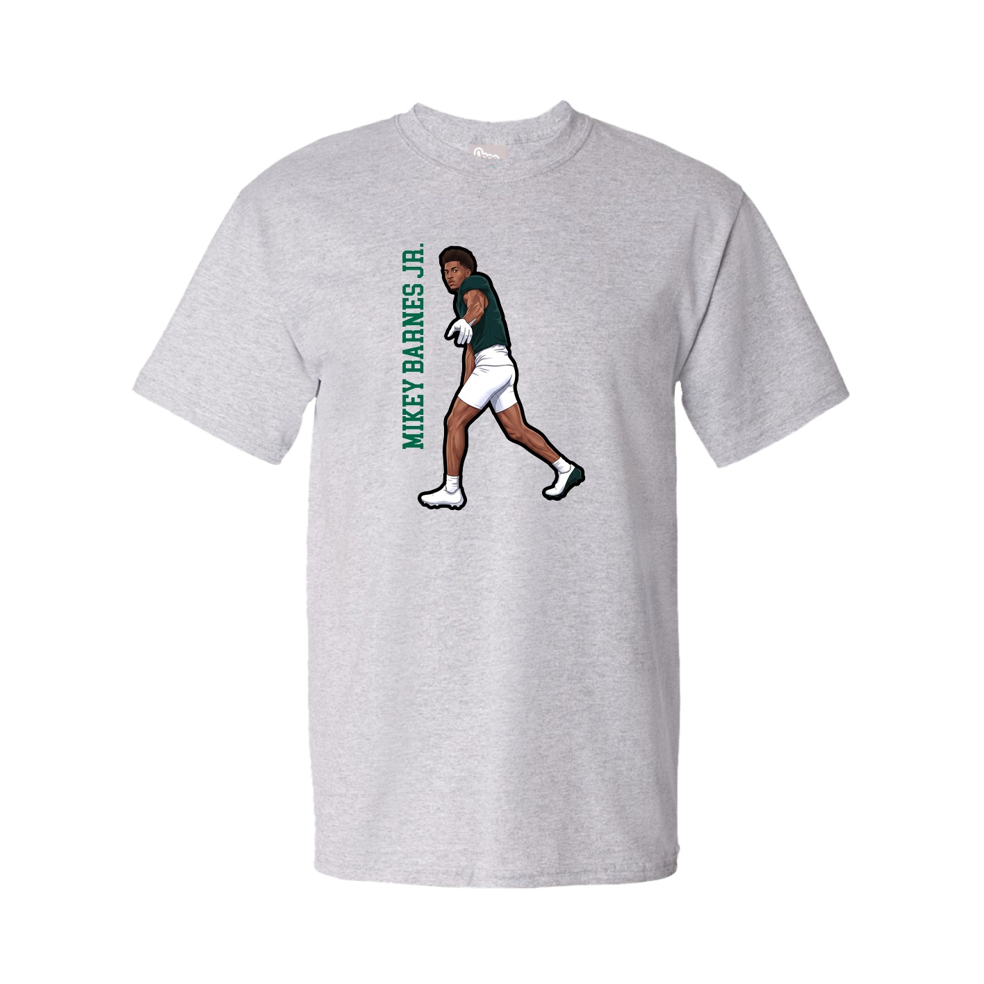 Youth Tee — Name Vertical in Grey