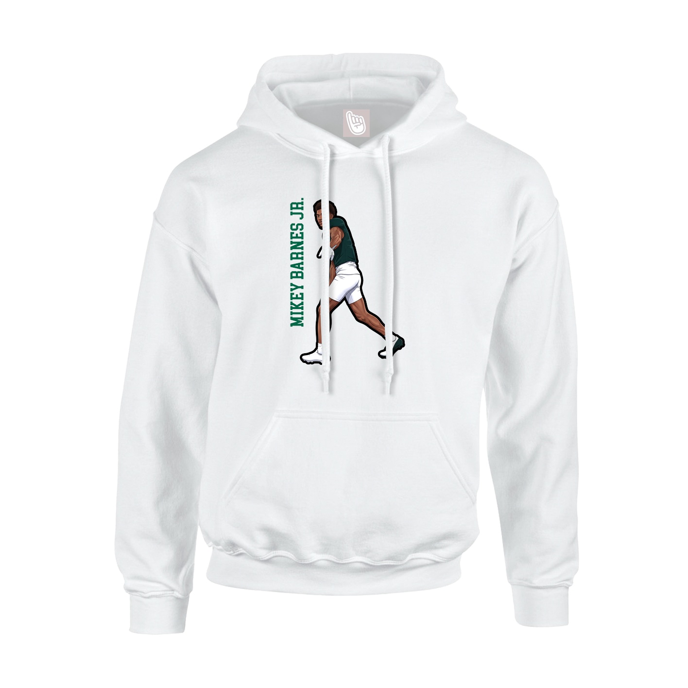 Youth Hoodie — Name Vertical in White