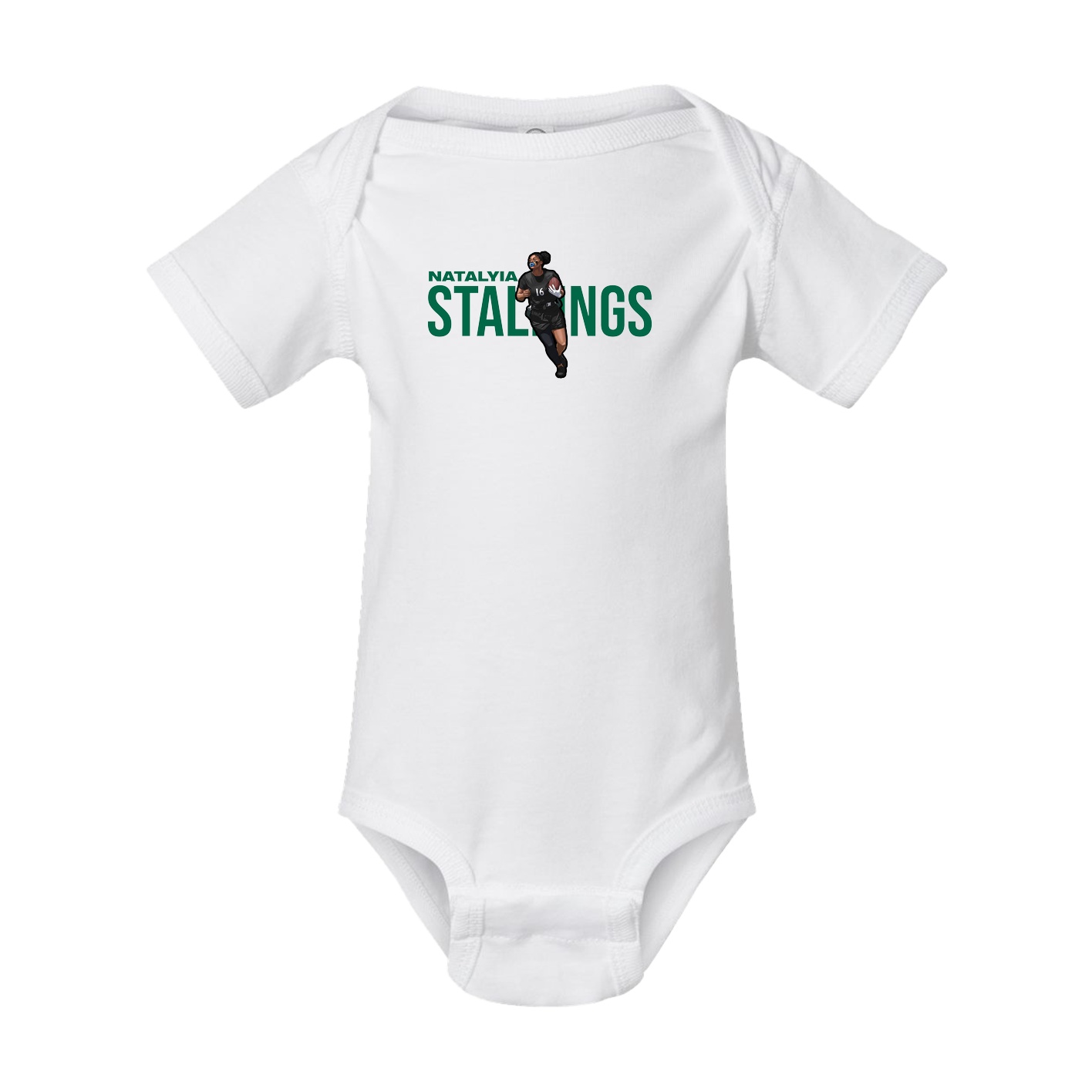 Baby Onesie — Player Name in White