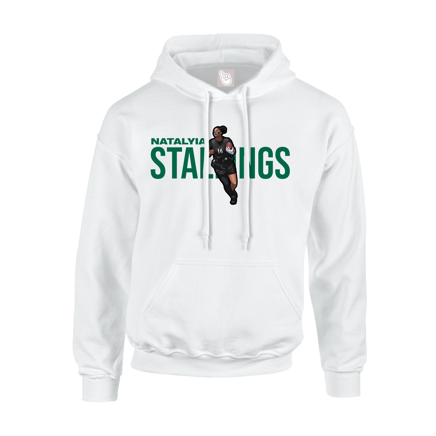Youth Hoodie — Player Name in White