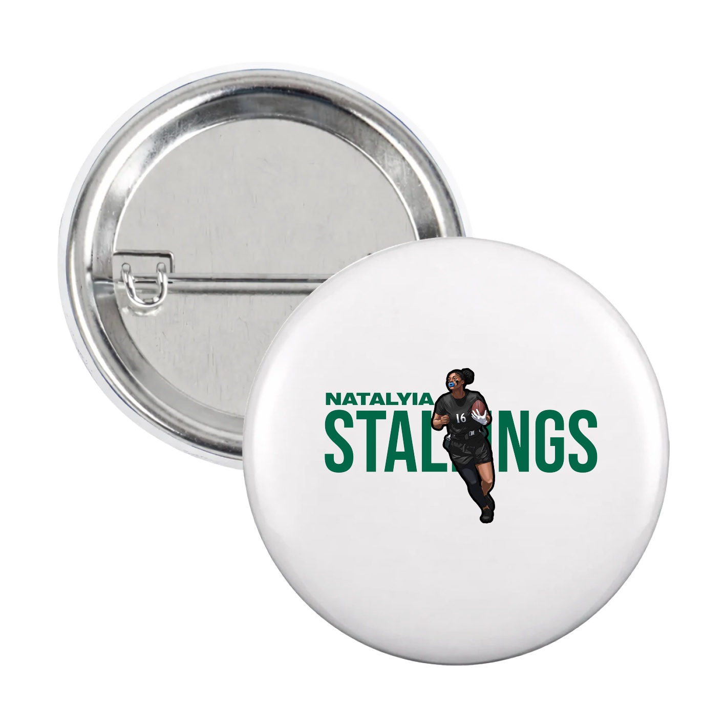 Game Day Button — Player Name in White