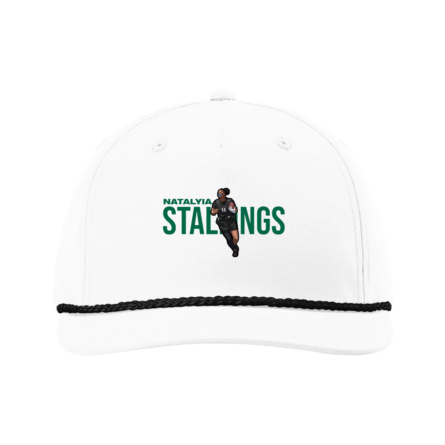 Five-Panel Classic Rope Cap — Player Name in White