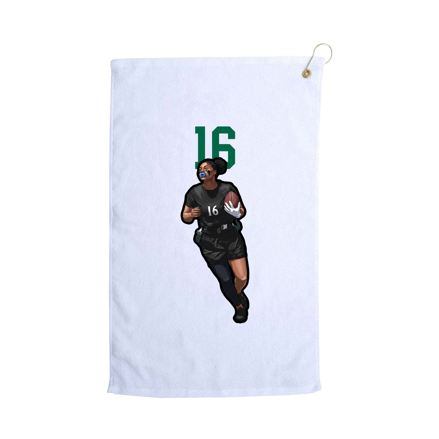 Golf Towel — Number Top in White