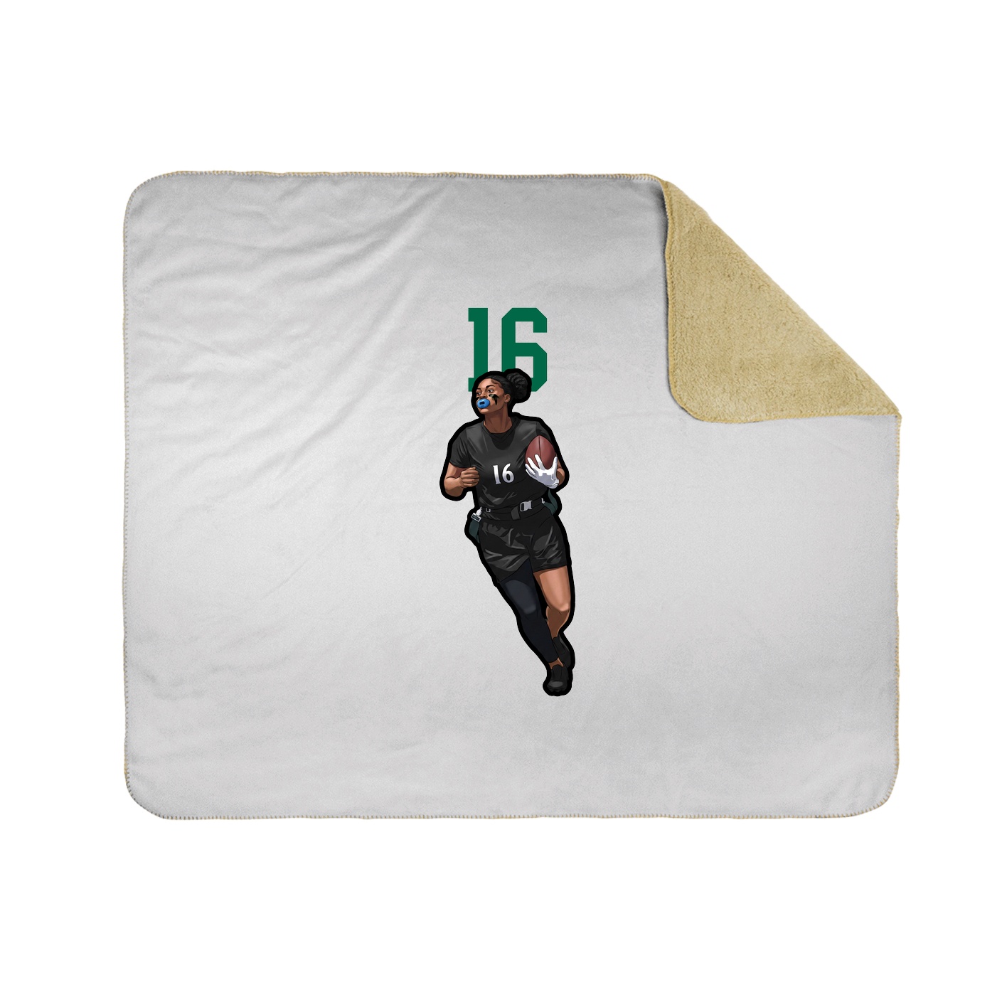 Throw Blanket — Number Top in White