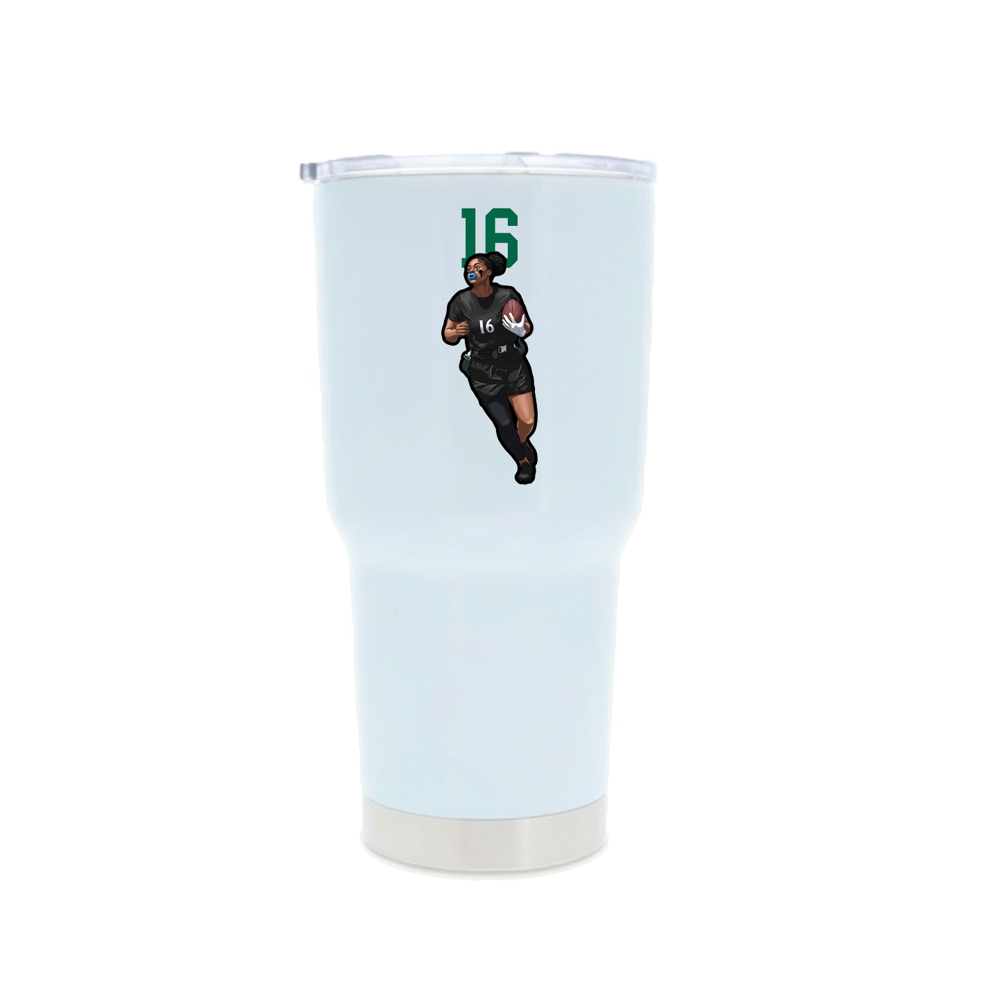 30oz Stainless Steel Tumbler — Number Top in White