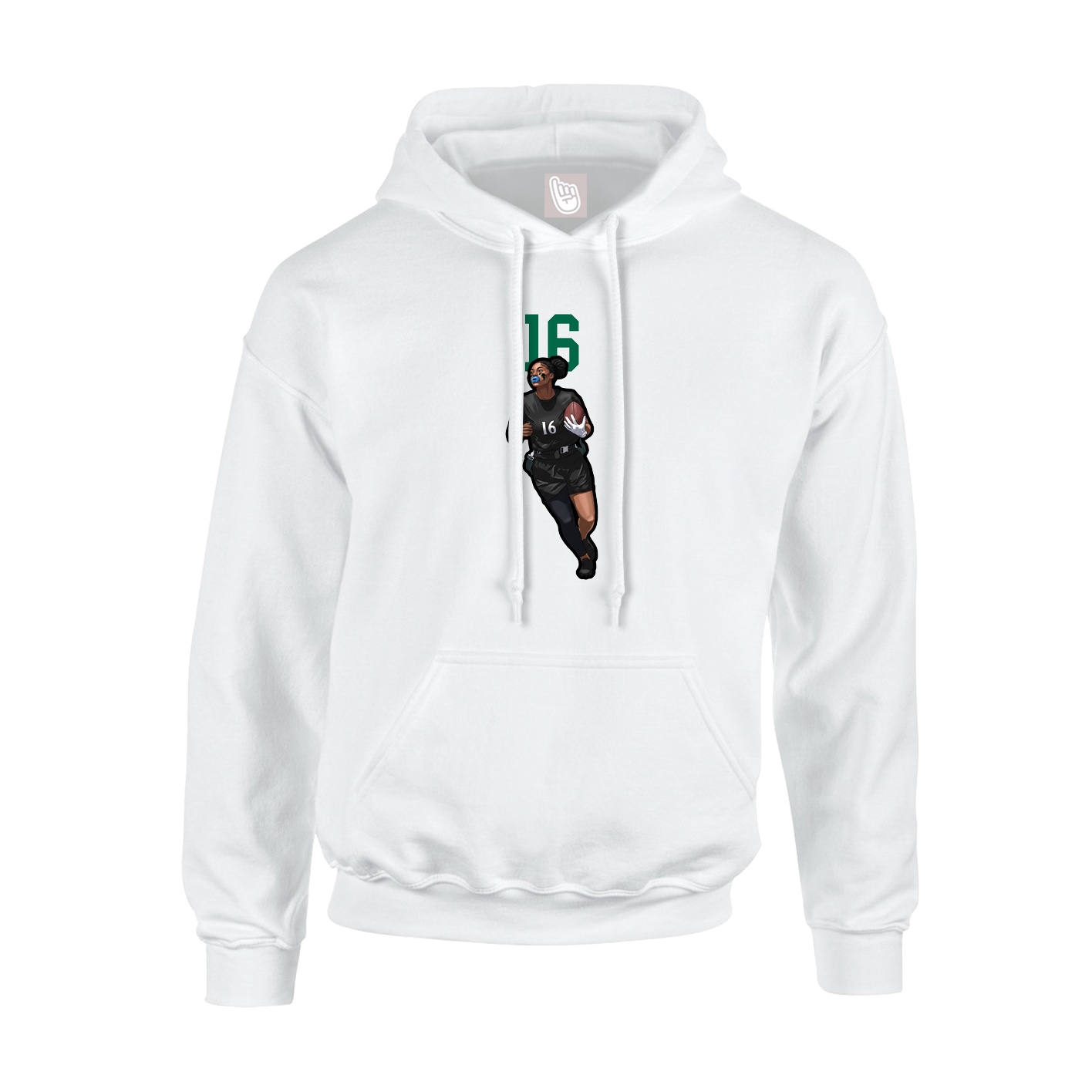 Hoodie — Number Top in White