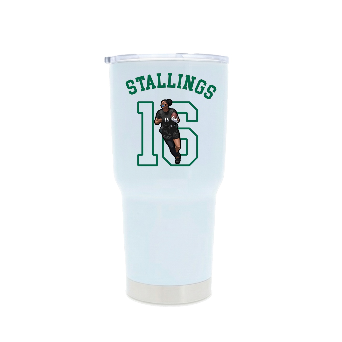30oz Stainless Steel Tumbler — Shirsey Arch in White