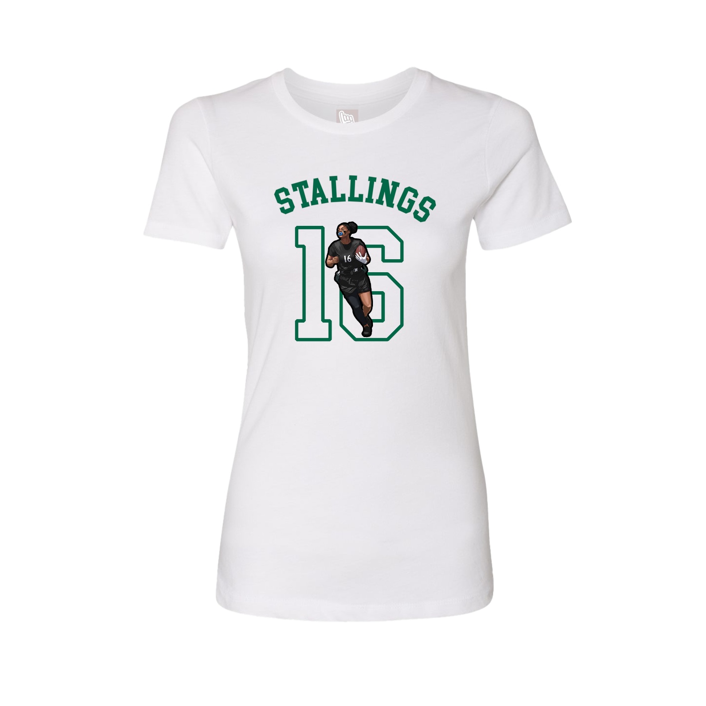 Fitted Women's Tee — Shirsey Arch in White