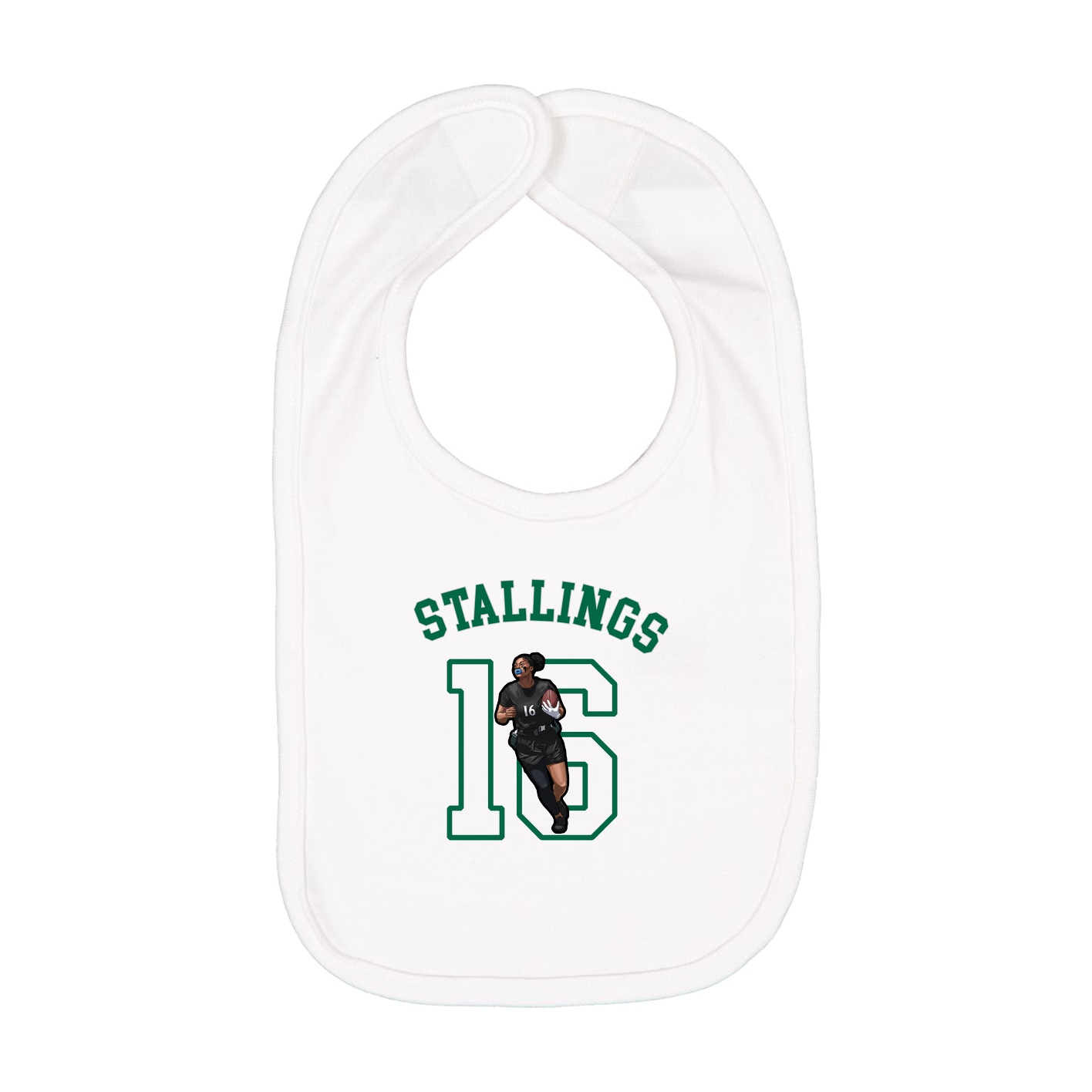 Infant Bib — Shirsey Arch in White
