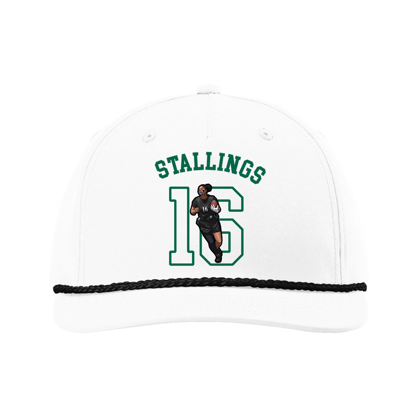 Five-Panel Classic Rope Cap — Shirsey Arch in White