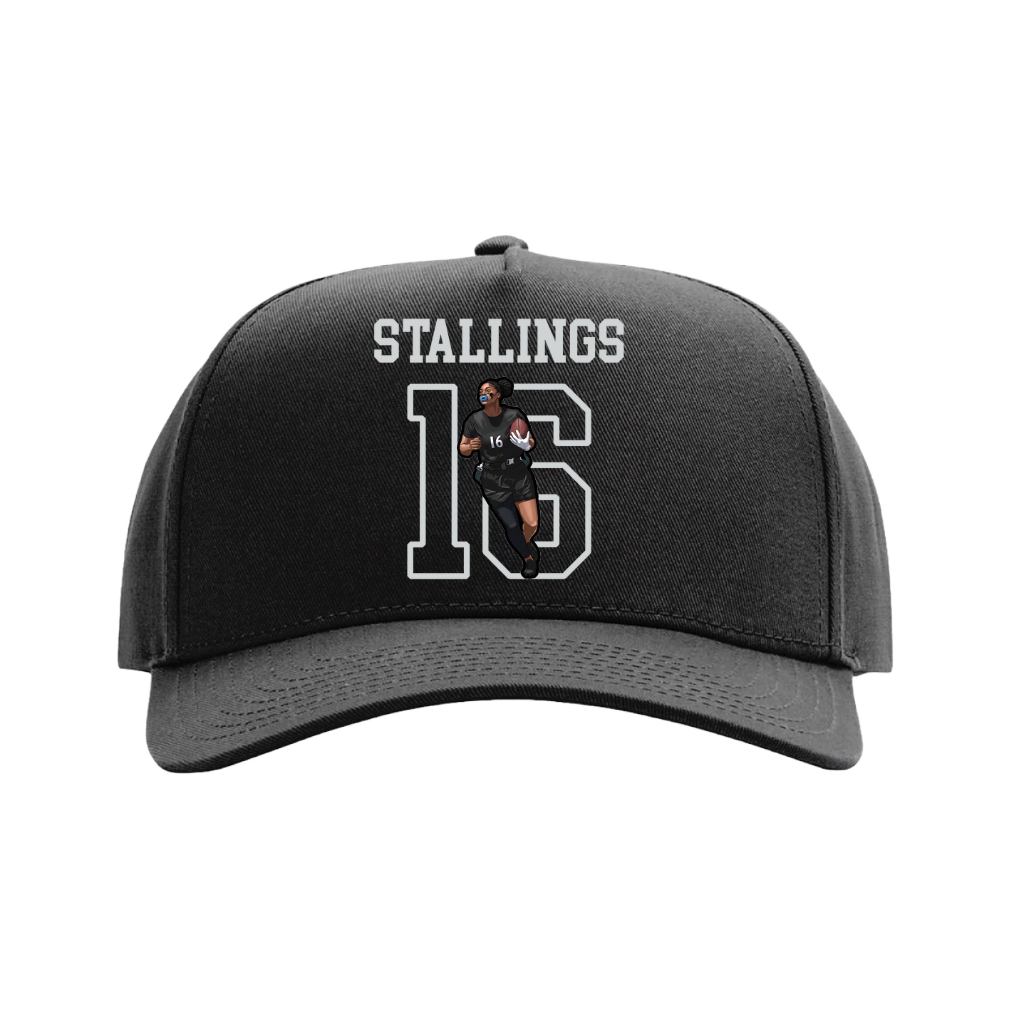 Full Fabric Five-Panel Champ Cap — Shirsey in Black