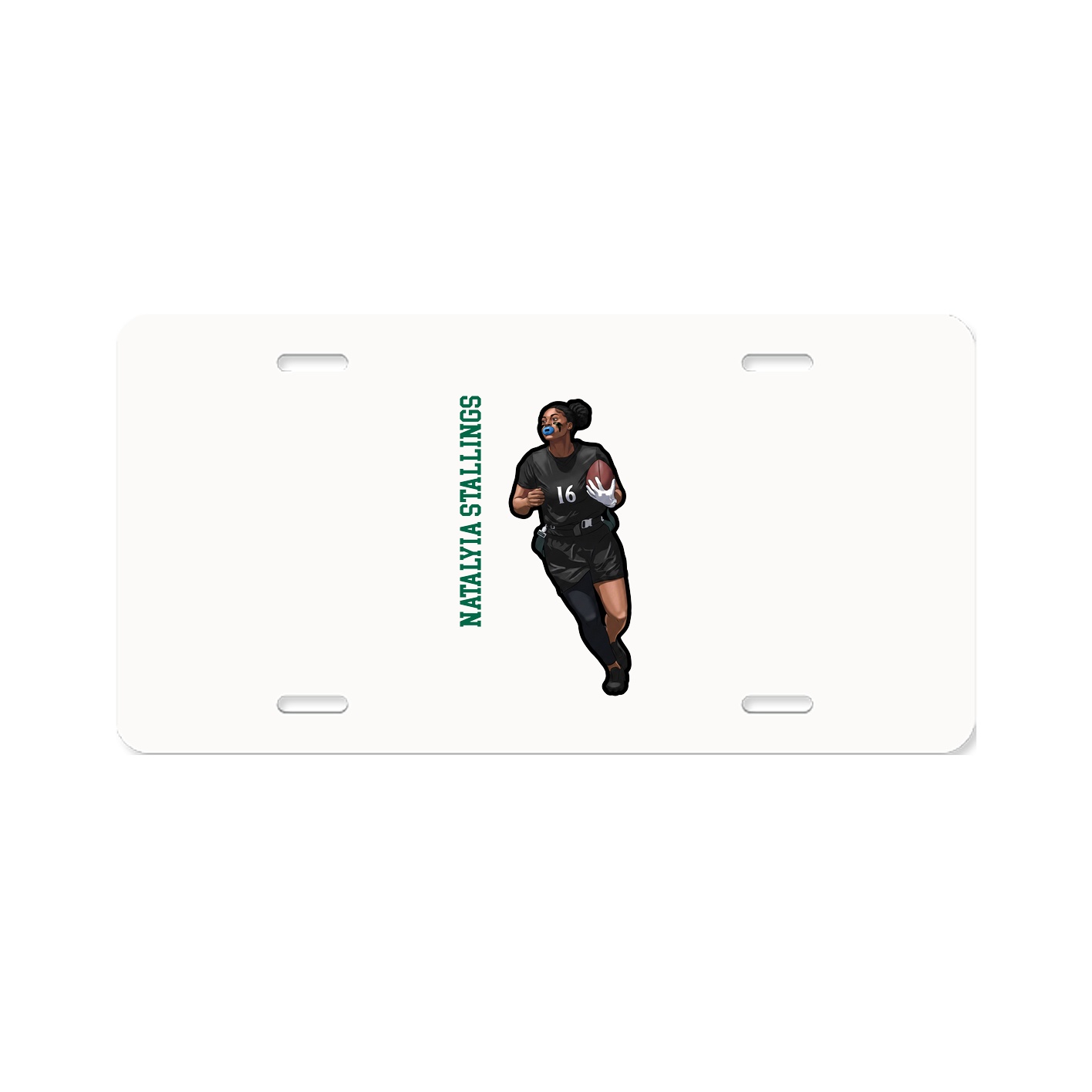 License Plate — Name Vertical in Classic