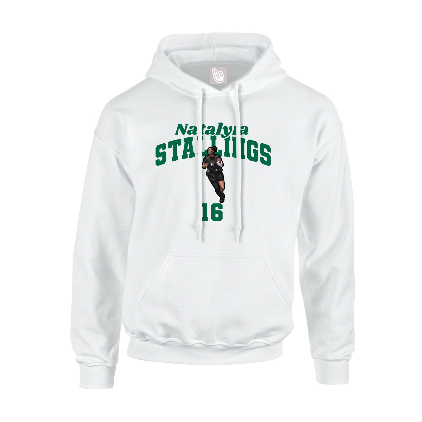Hoodie — Signature Arch in White