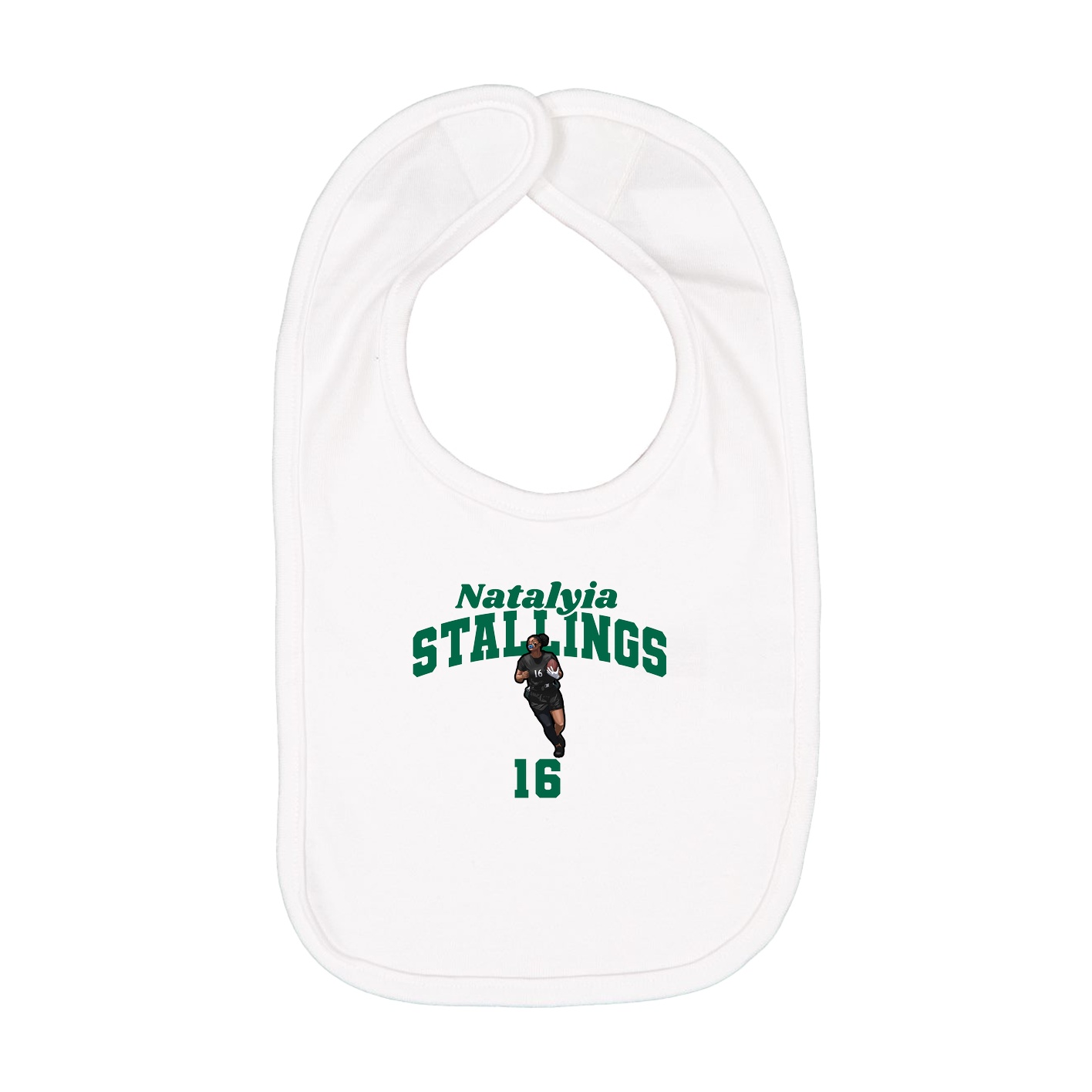 Infant Bib — Signature Arch in White