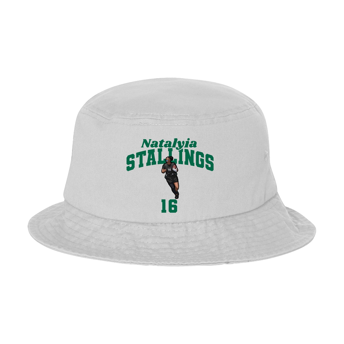 Bucket Cap — Signature Arch in White