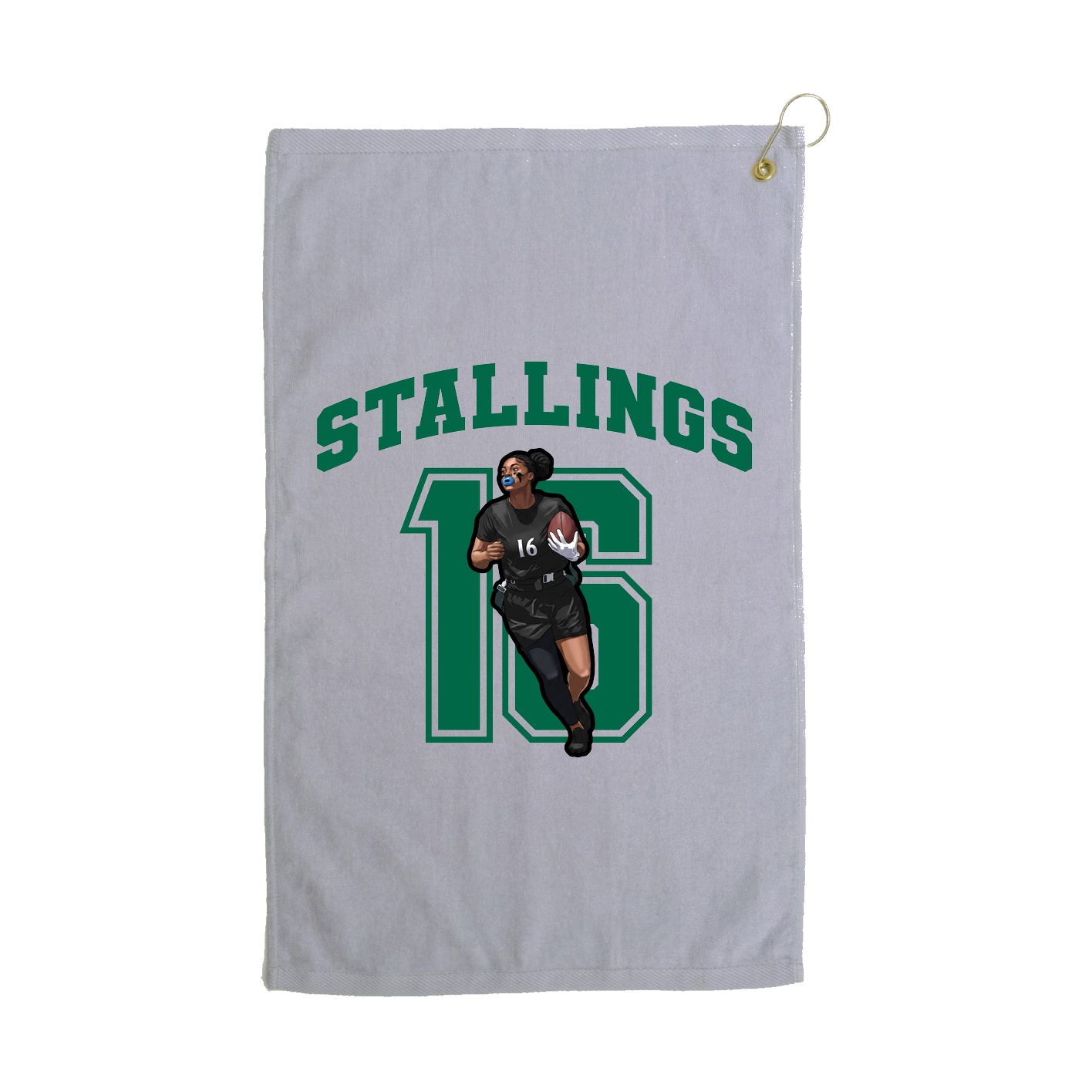 Golf Towel — Number in Grey
