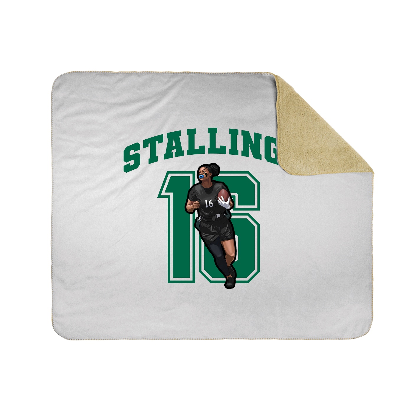 Throw Blanket — Number in White