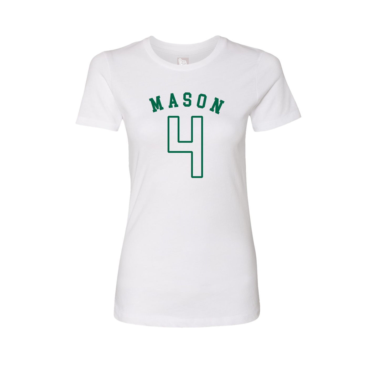 Fitted Women's Tee — Shirsey Arch in White