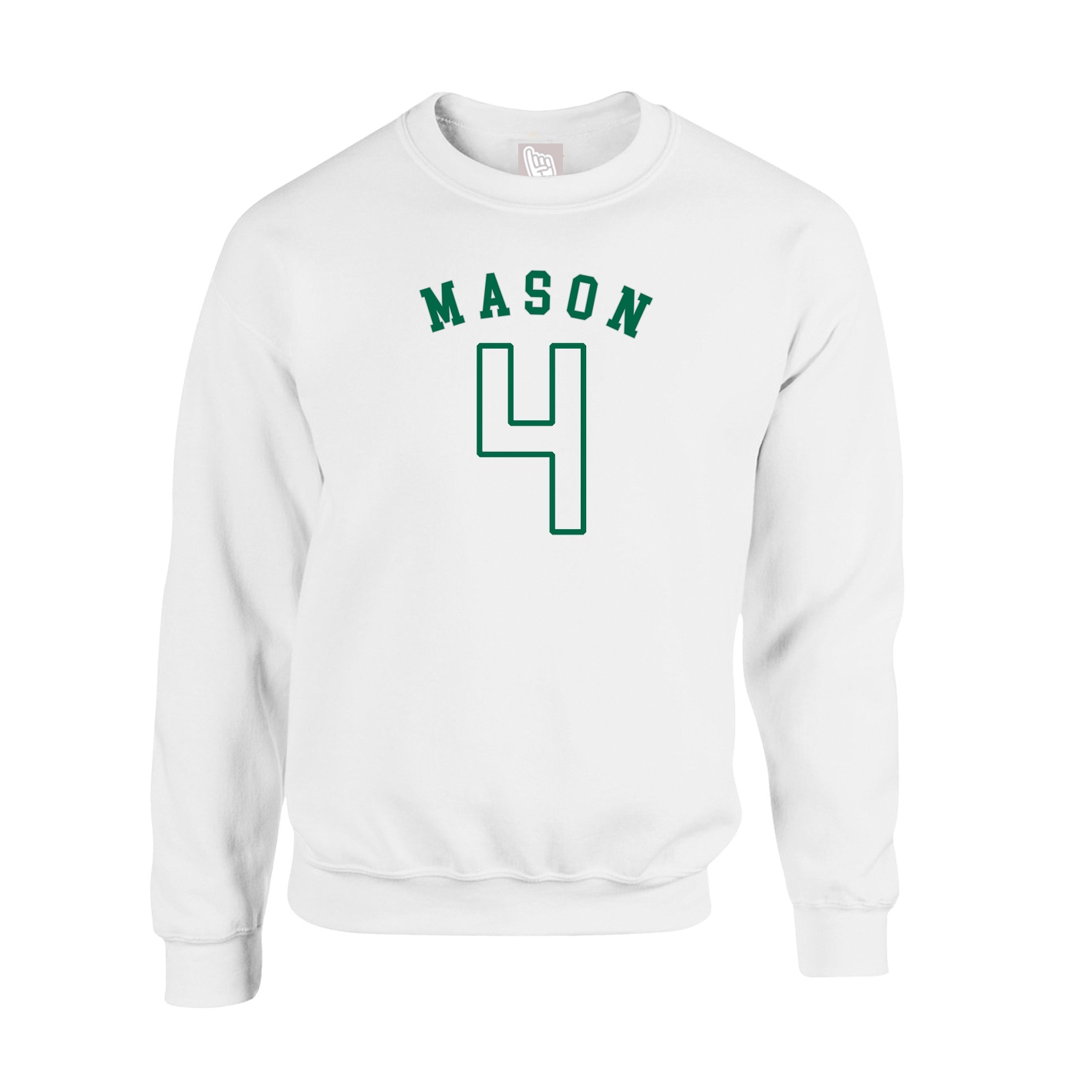 Fleece Crew — Shirsey Arch in White