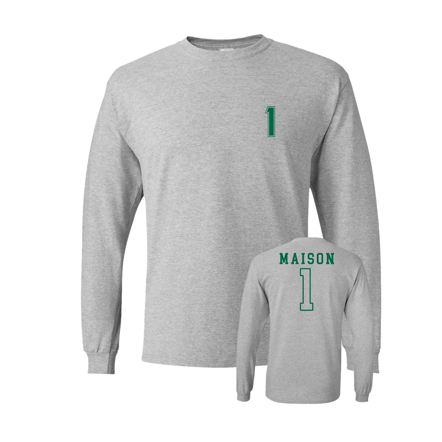 Long Sleeve Tee — Chest Back in Grey