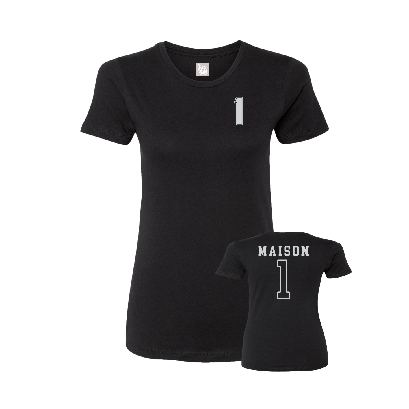 Womens Tee — Chest Back in Black