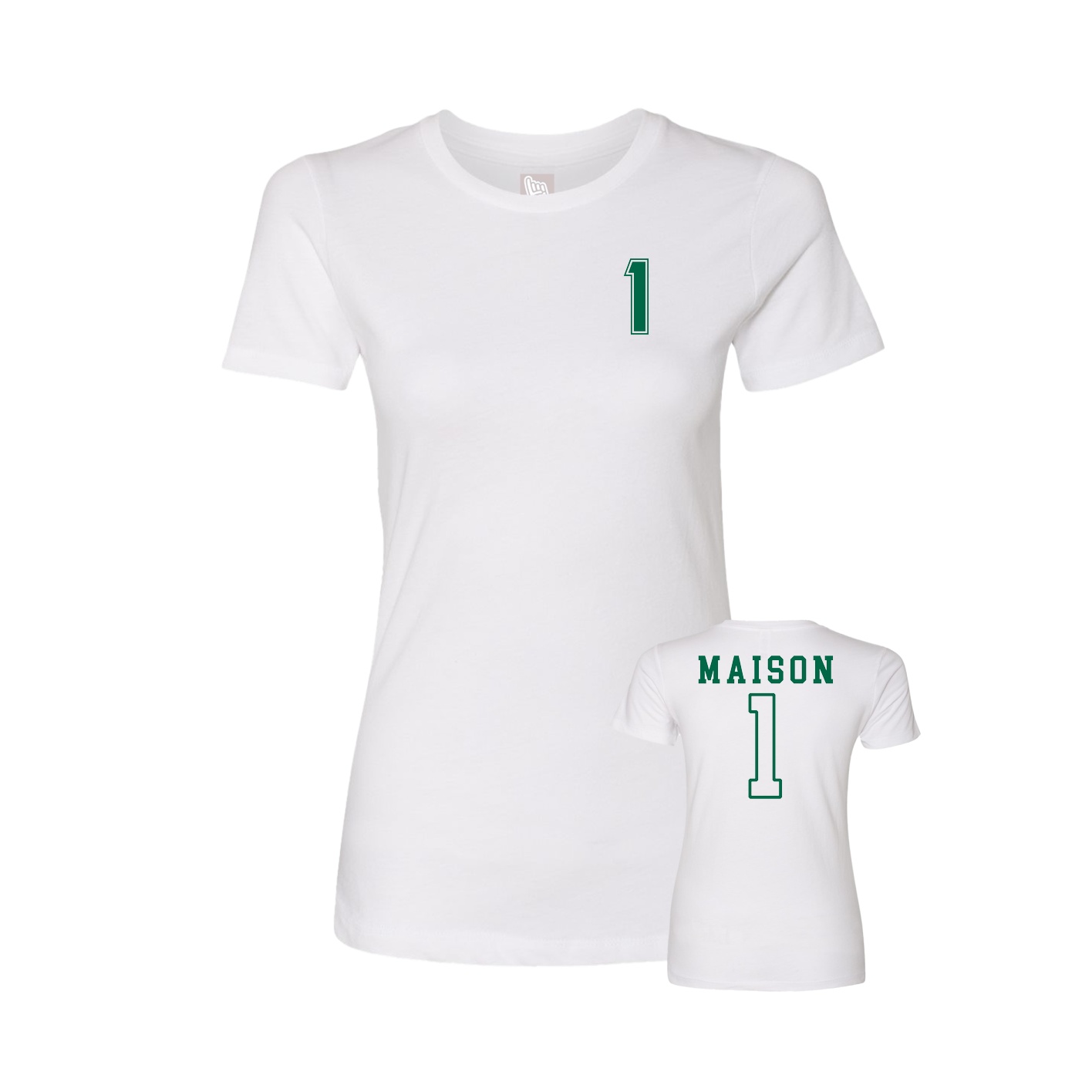 Womens Tee — Chest Back in White