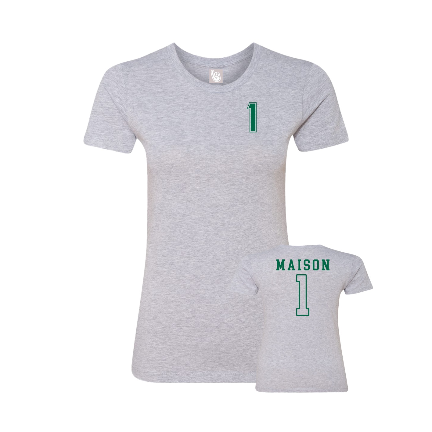 Womens Tee — Chest Back in Grey